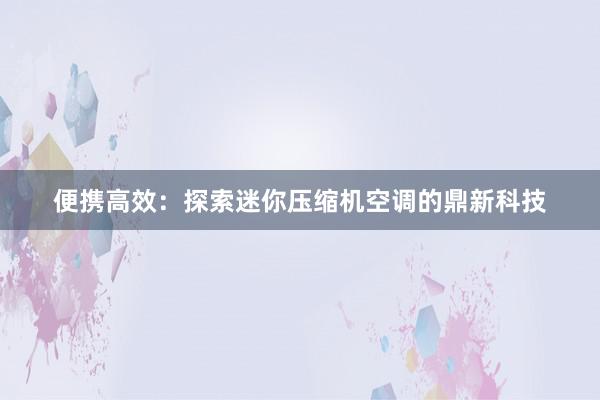 便携高效：探索迷你压缩机空调的鼎新科技